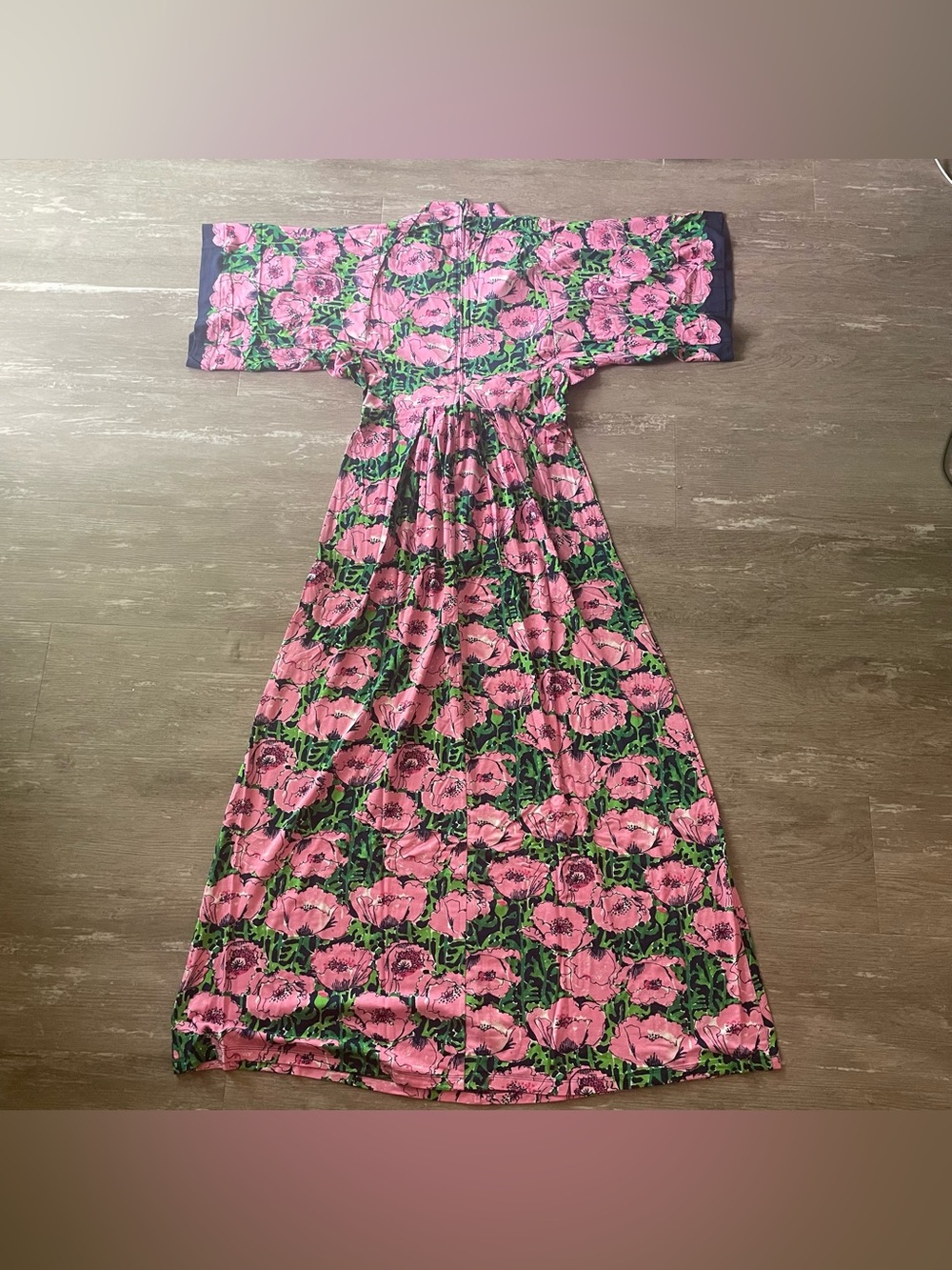 Size 10 NWT Lilly Pulitzer Wisteria V-Neck Maxi Dress in Low Tide Navy Florrie - Picture 6 of 10